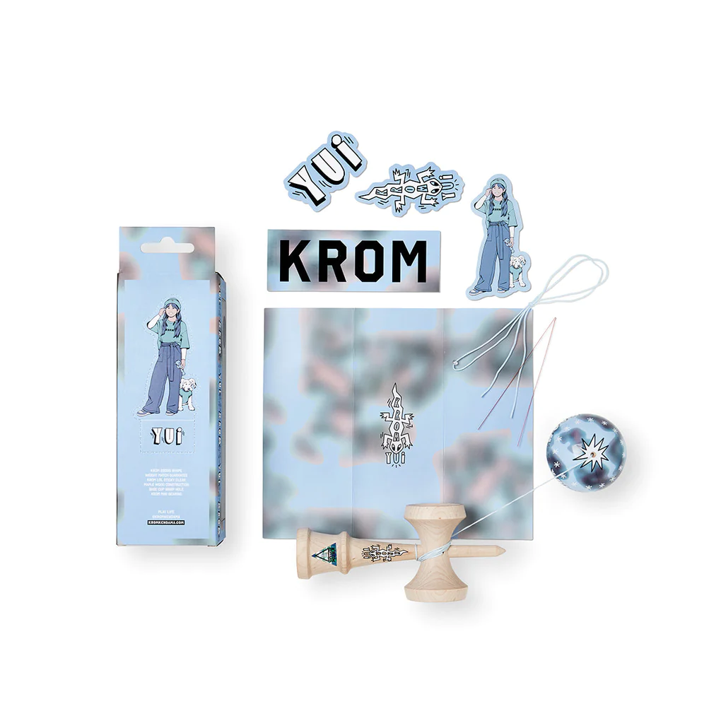 Krom Yui Signature Kendama - Professional Wooden Skill Toy for Beginners & Advanced Players - Perfect for Juggling, Tricks & Hand-Eye Coordination Practice