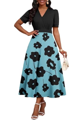 014-blue Black Flower