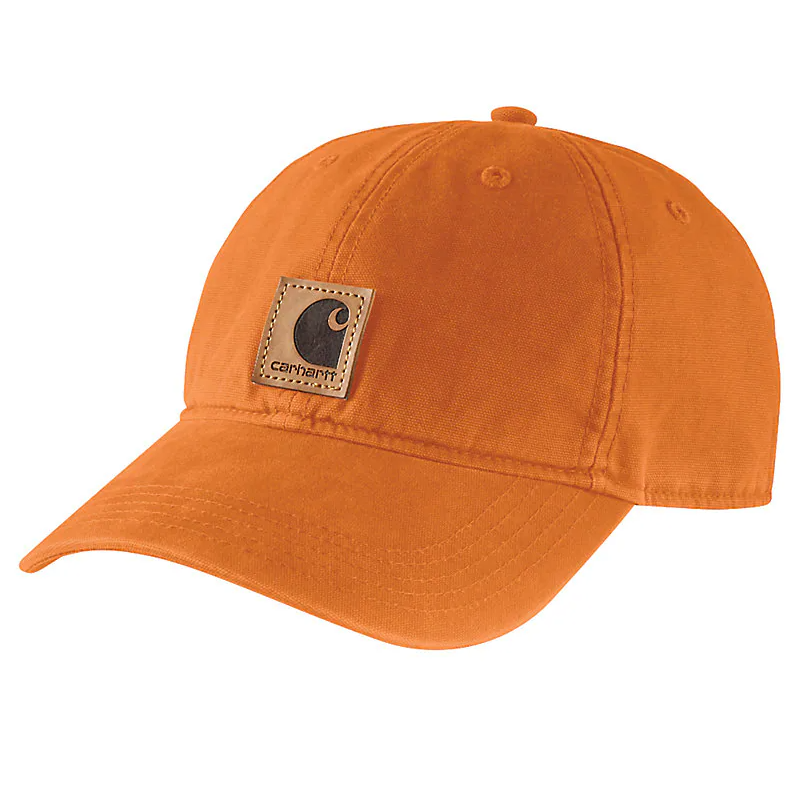 Carhartt Rust Canvas Cap - Durable Workwear Hat for Men & Women - Perfect for Outdoor Work, Hiking, and Casual Wear