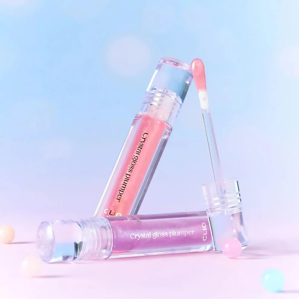 CLIO Crystal Gloss Plumper - 3-Piece Set (3.4g Each) - Hydrating Lip Gloss with Plumping Effect - Perfect for Daily Wear & Special Occasions
