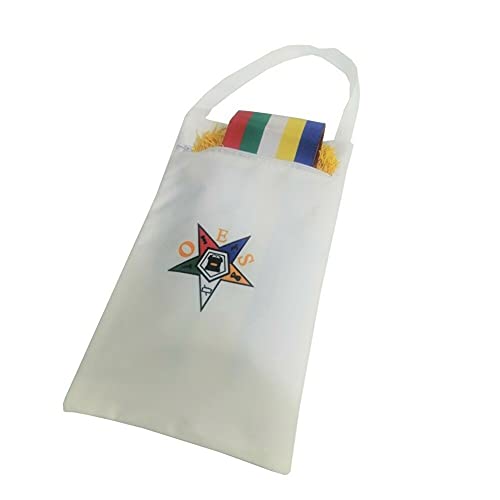 Masonic Regalia O.E.S Printed Sash Bag - Zippered Fabric Storage Pouch for Masonic Events, Rituals & Travel Accessories
