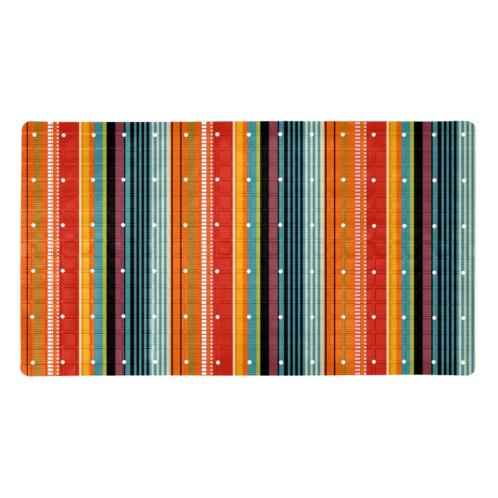 Non-Slip Stripe Shower Mat - 15.7x27.9 Inch Bathroom Tub & Shower Floor Mat for Safety, Comfort & Style - Perfect for Bathrooms, Showers & Wet Areas