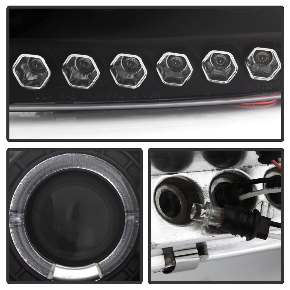 97-03 Ford F150 LED Halo Headlights - Black/Clear Lens - High Visibility Night Driving & Off-Road Lighting Upgrade
