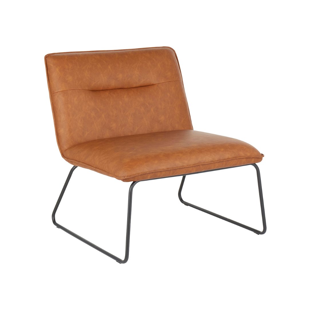 Casper Accent Chair - Modern Upholstered Lounge Chair for Living Room, Bedroom & Office - Comfortable Single Seater with Sturdy Wooden Legs - Perfect for Relaxing, Reading & Small Spaces