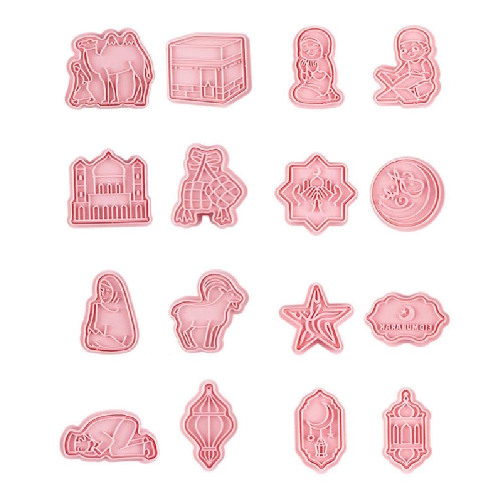 DIY Plastic Cookie Cutters - Cute Baking Molds for Eid & Ramadan Pastries, Homemade Biscuit Cutters Set | Perfect for Holiday Baking, Party Treats & Family Cookie Decorating