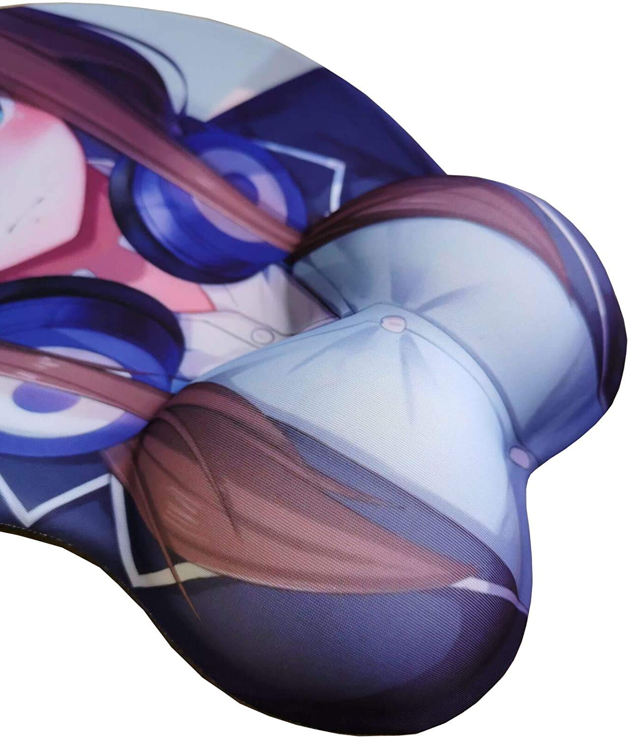 3D Gaming Mouse Pad with Wrist Support - The Quintessential Quintuplets Nakano Miku Anime Design, Ergonomic Silicone Gel Cushion for Comfort, Red Cartoon Character Mousepad - Perfect Gift for Gamers & Anime Fans (Office, PC Gaming, Workstation Use)