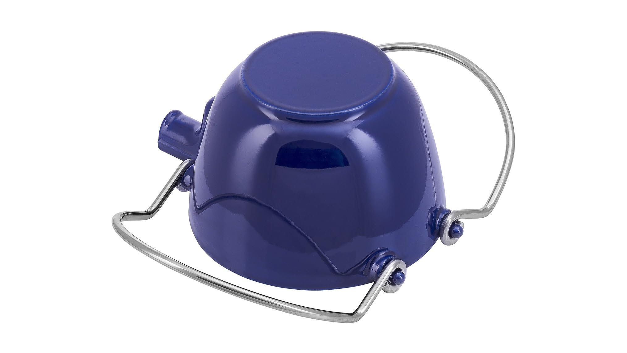 Staub 1-Quart Cast Iron Round Tea Kettle - Dark Blue, French-Made for Stovetop & Tea Brewing | Perfect for Home Kitchen & Afternoon Tea Time