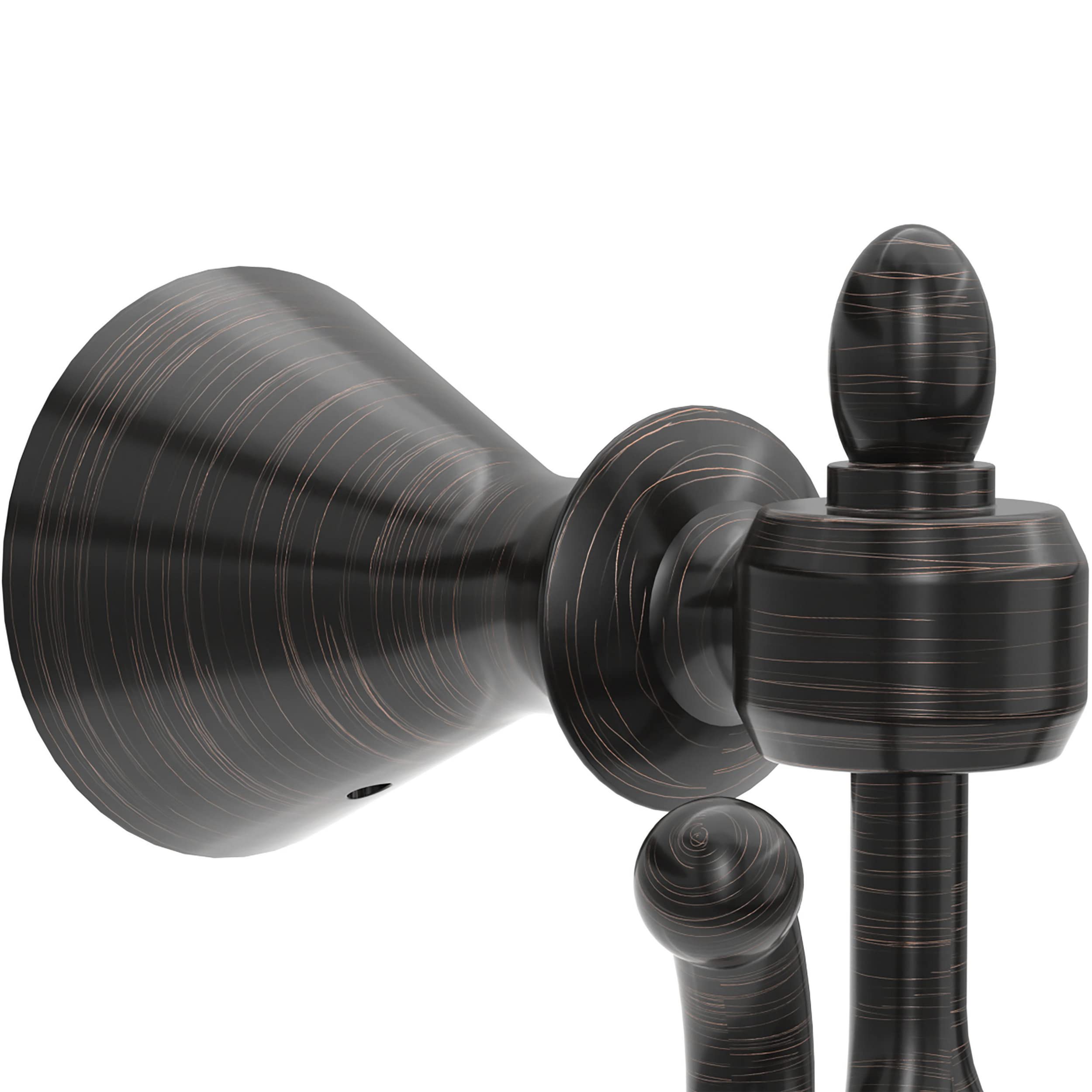 Delta Vessona Venetian Bronze Double Towel Hook (1-Pack) - Wall Mounted Bathroom & Kitchen Hooks for Robes, Hand Towels - Durable Bath Accessory for Spa, Laundry Room, Poolside & Beach House Decor VES35-VBR