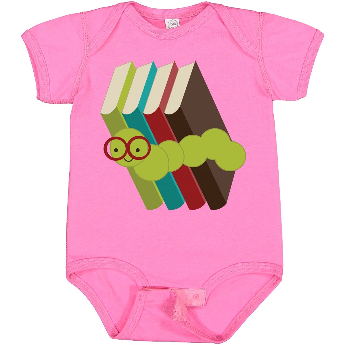 Inktastic Bookworm Books Reading Baby Bodysuit - Cute Infant Onesie for Book Lovers & Storytime - Perfect Gift for Newborns, Baby Showers & Library Enthusiasts