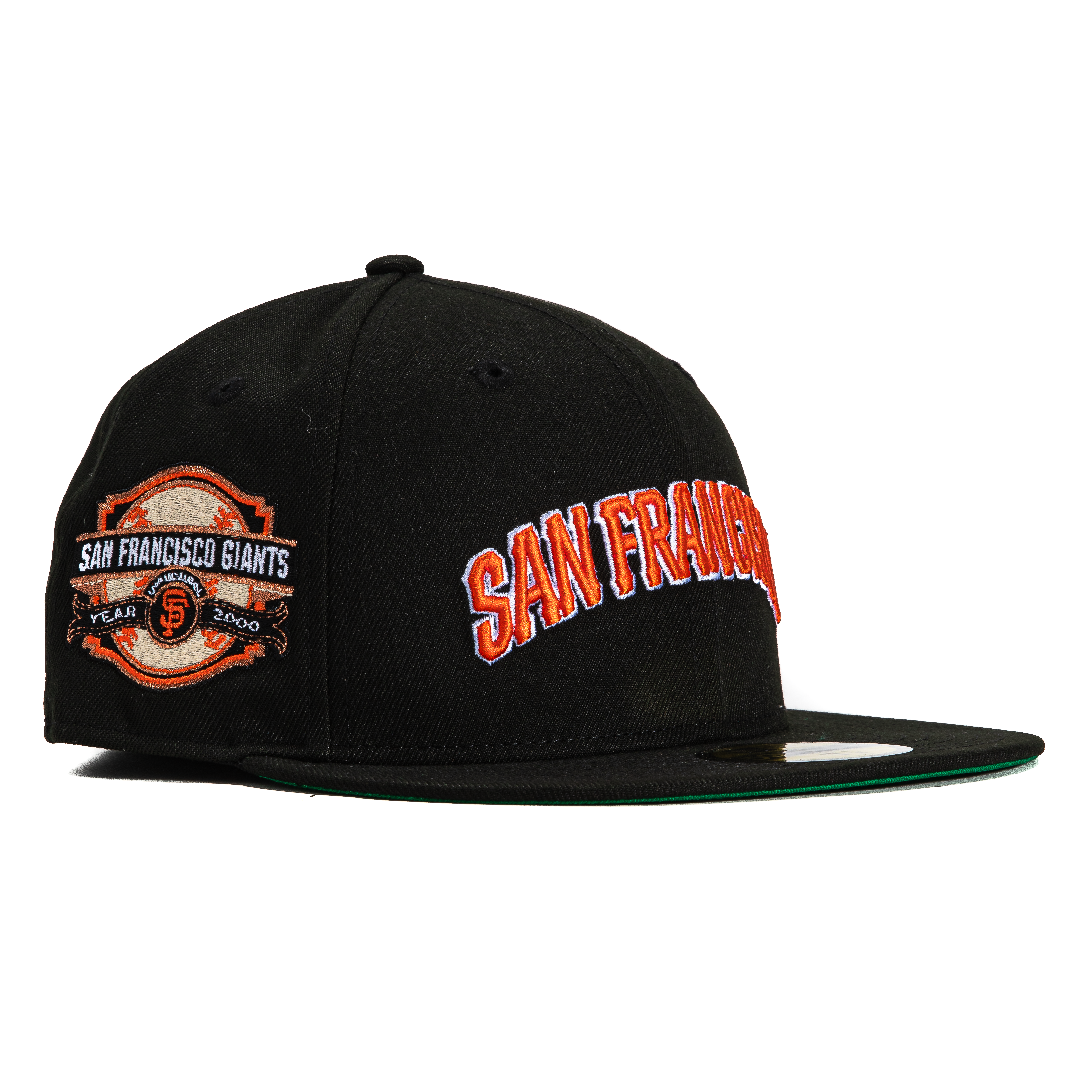 New Era 59Fifty San Francisco Giants Inaugural Patch Word Hat - Black & Orange Baseball Cap for Men & Women | Perfect for Baseball Games, Fan Gear & Streetwear Fashion