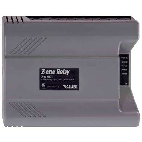 Caleffi ZSR104 Z-one Relay for HVAC Systems - 4 Zone Control for Home Heating & Cooling | Perfect for Multi-Zone Temperature Regulation in Residential and Commercial Buildings