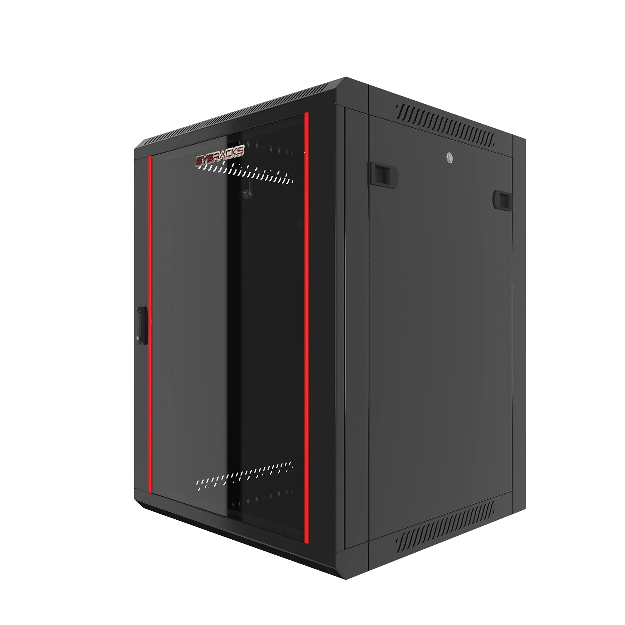 15U Wall Mount Server Rack Cabinet - Locking Network Enclosure for Electronics, AV Equipment & Data Security | 18-Inch Depth | Ideal for Home Office, Data Centers & IT Infrastructure