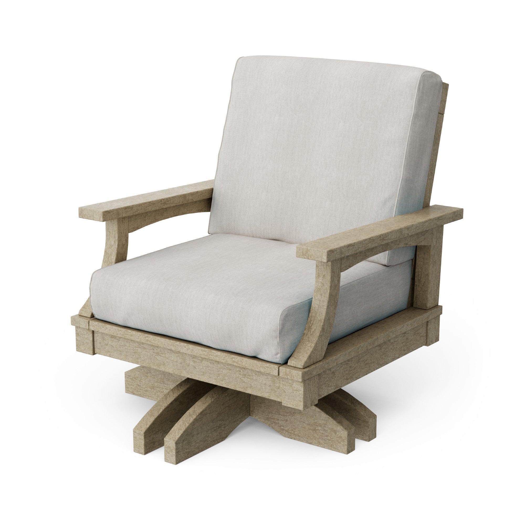 Heritage Deep Seating Swivel Chair - 360° Rotating Patio Lounge Chair with Cushions, Weather-Resistant Outdoor Furniture for Garden, Poolside & Backyard Relaxation