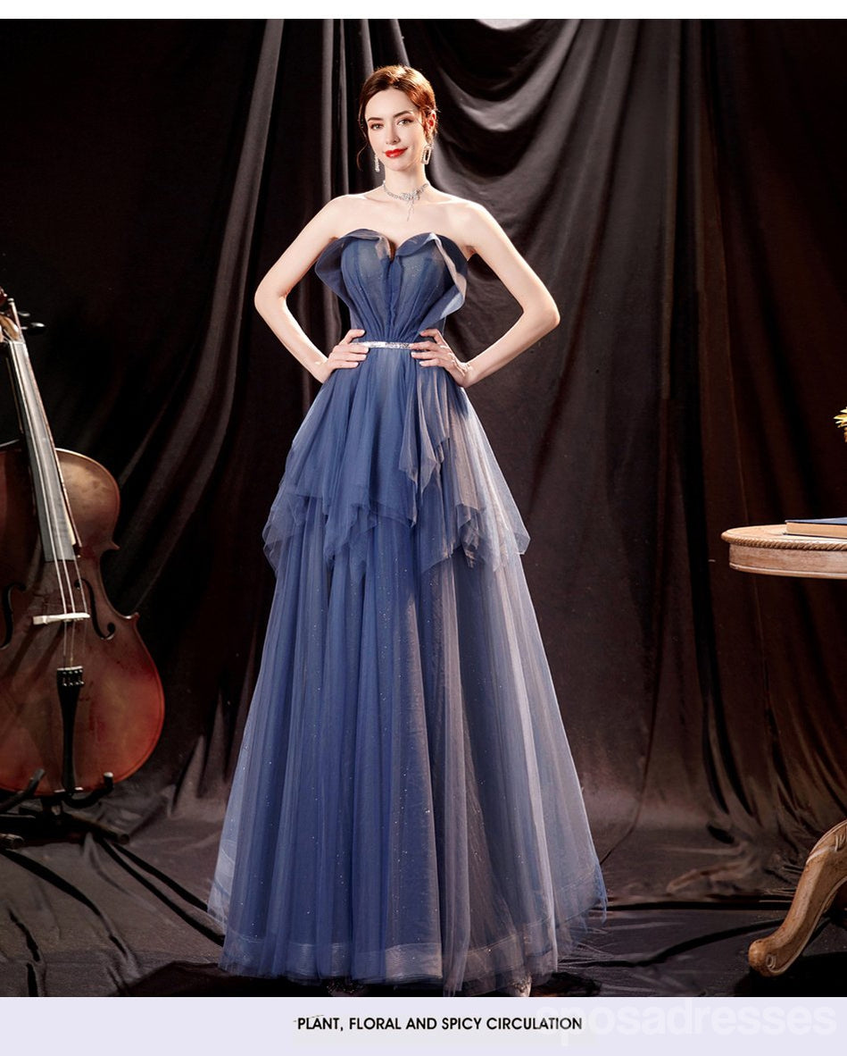 Elegant Blue A-Line Sweetheart Sleeveless Prom Dress for Women | Affordable Party & Homecoming Dance Gown | Perfect for Formal Events, Weddings & Special Occasions