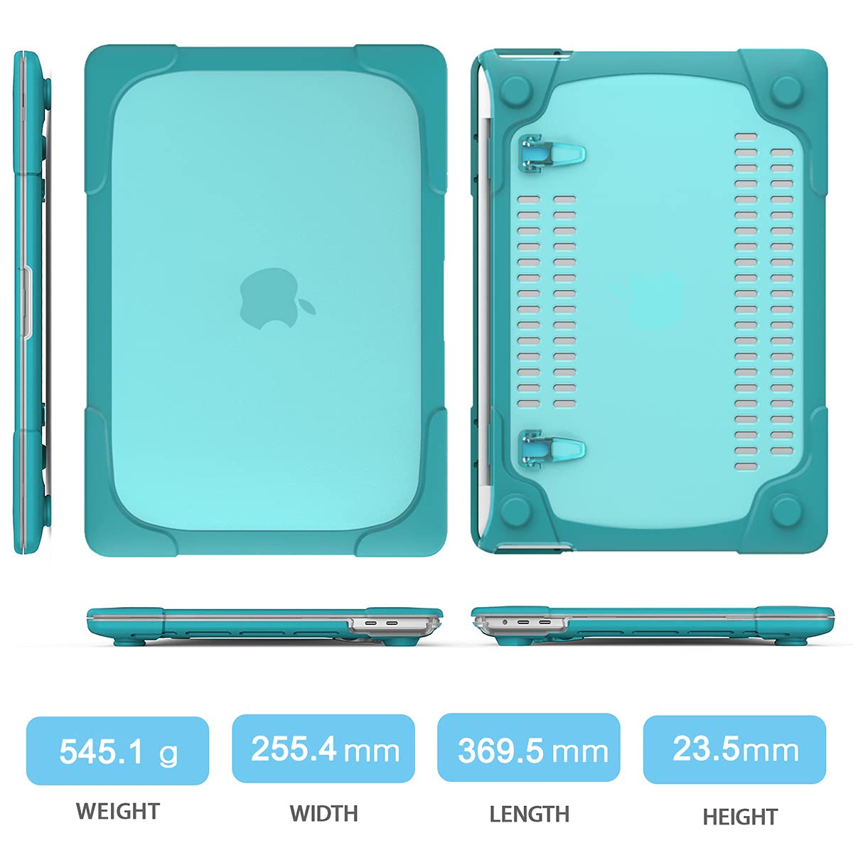 **Shockproof Hard Shell Case for MacBook Pro 16 inch (Model A2141, 2019-2020) - Heavy Duty Protection, Sky Blue - Perfect for Travel, Work & School**