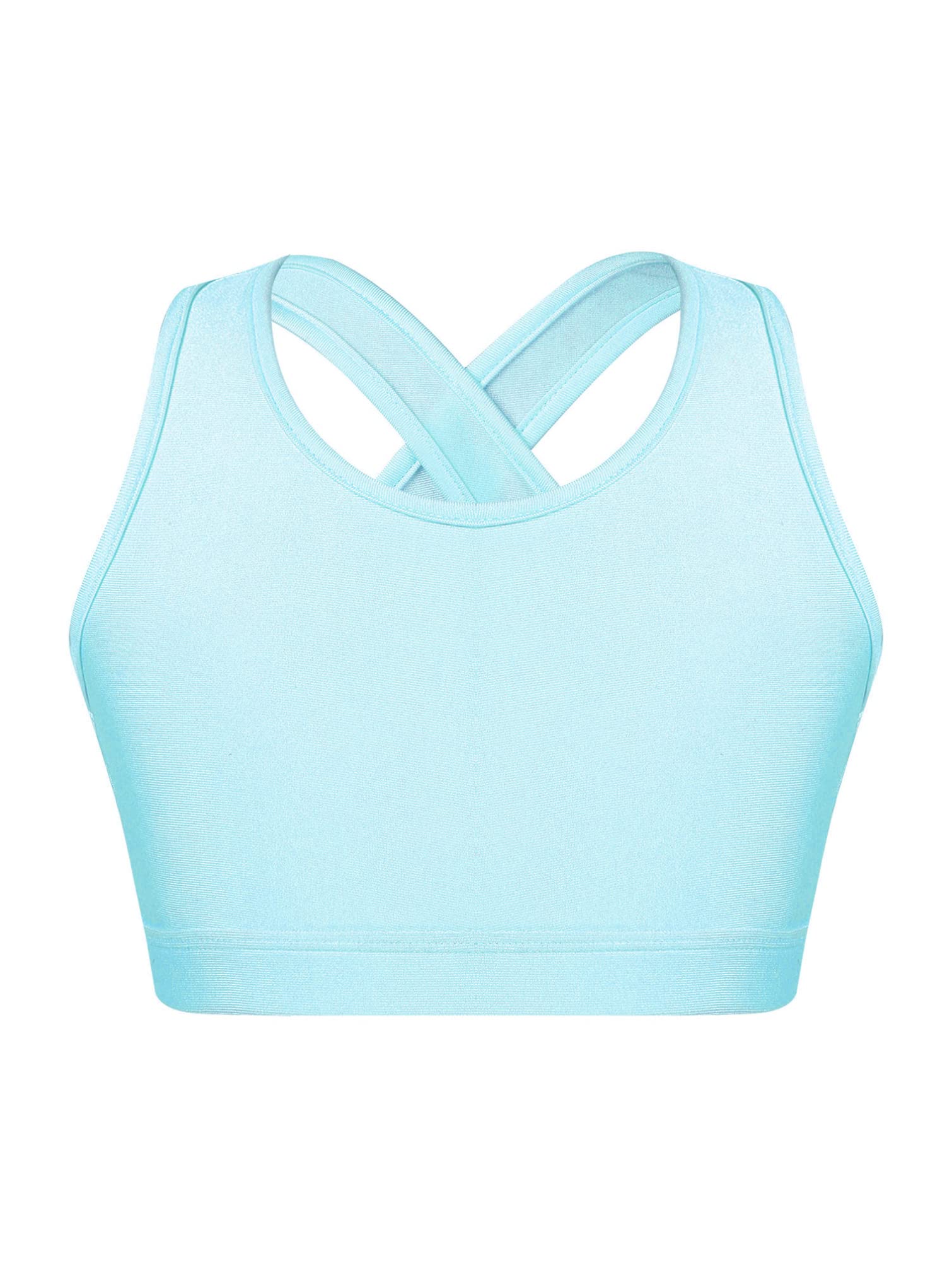 TiaoBug Girls' 2-Piece Swimsuit & Activewear Set - Crop Top & Shorts for Swimming, Dance, Sports, Gym, Yoga, and Workout | Perfect for Beach, Pool, and Fitness Activities