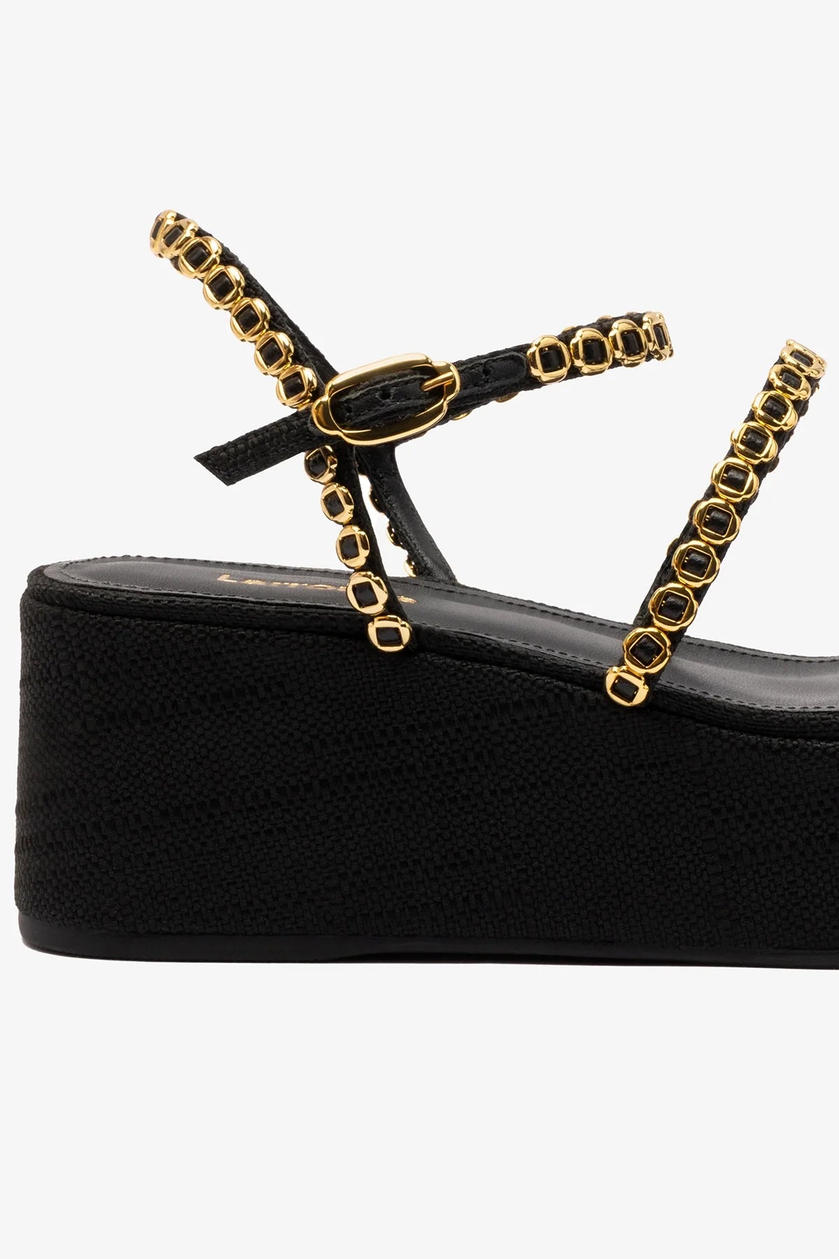 Gio Milanina Black Raffia Flatform Sandals for Women - Comfortable Summer Beach Wedding Shoes | Perfect for Vacation, Poolside, and Casual Outings