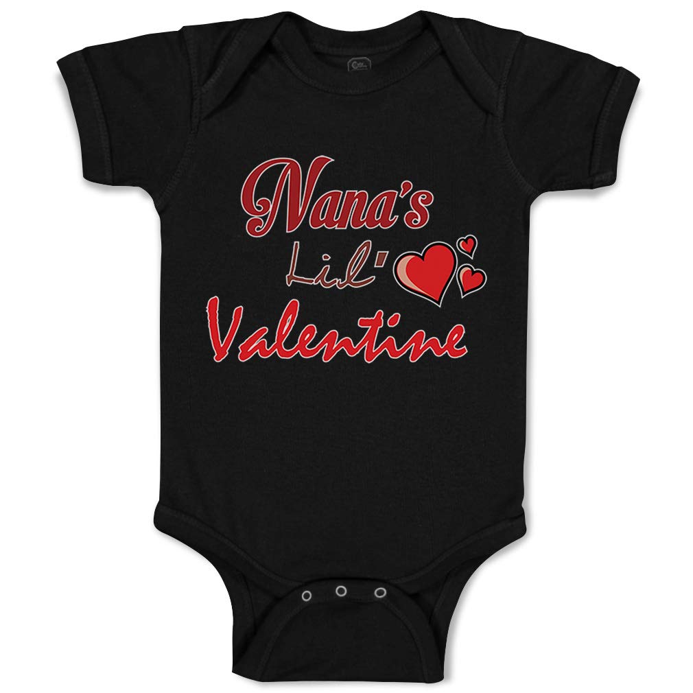 Custom Baby Bodysuit - Nana's Lil Valentine Cotton Outfit for Boys & Girls | Valentine's Day Gift, Newborn Photo Shoot, Family Matching Outfits