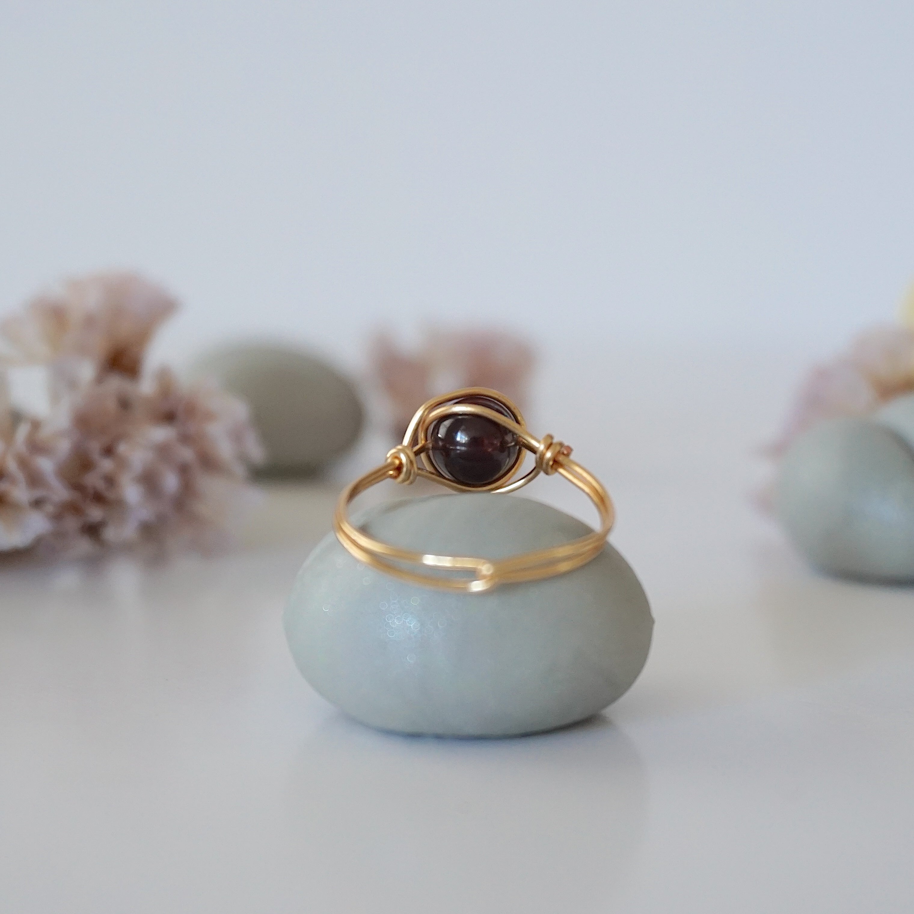 Gorgeous Garnet Birthstone Ring for Women - January Birthstone Jewelry, Dainty Stackable Ring, Perfect Gift for Mom, Wife, Daughter | Ideal for Birthday, Anniversary, Valentine's Day