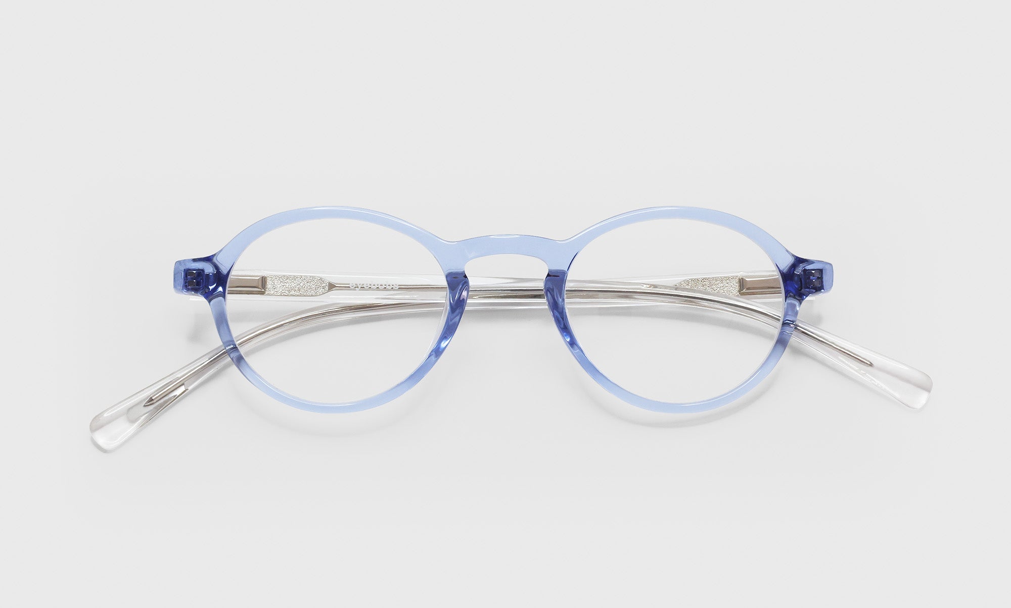 Board Stiff Narrow Color 15 Light Blue Crystal Front with Crystal Temples - Stylish Eyeglasses for Work, Reading & Fashion