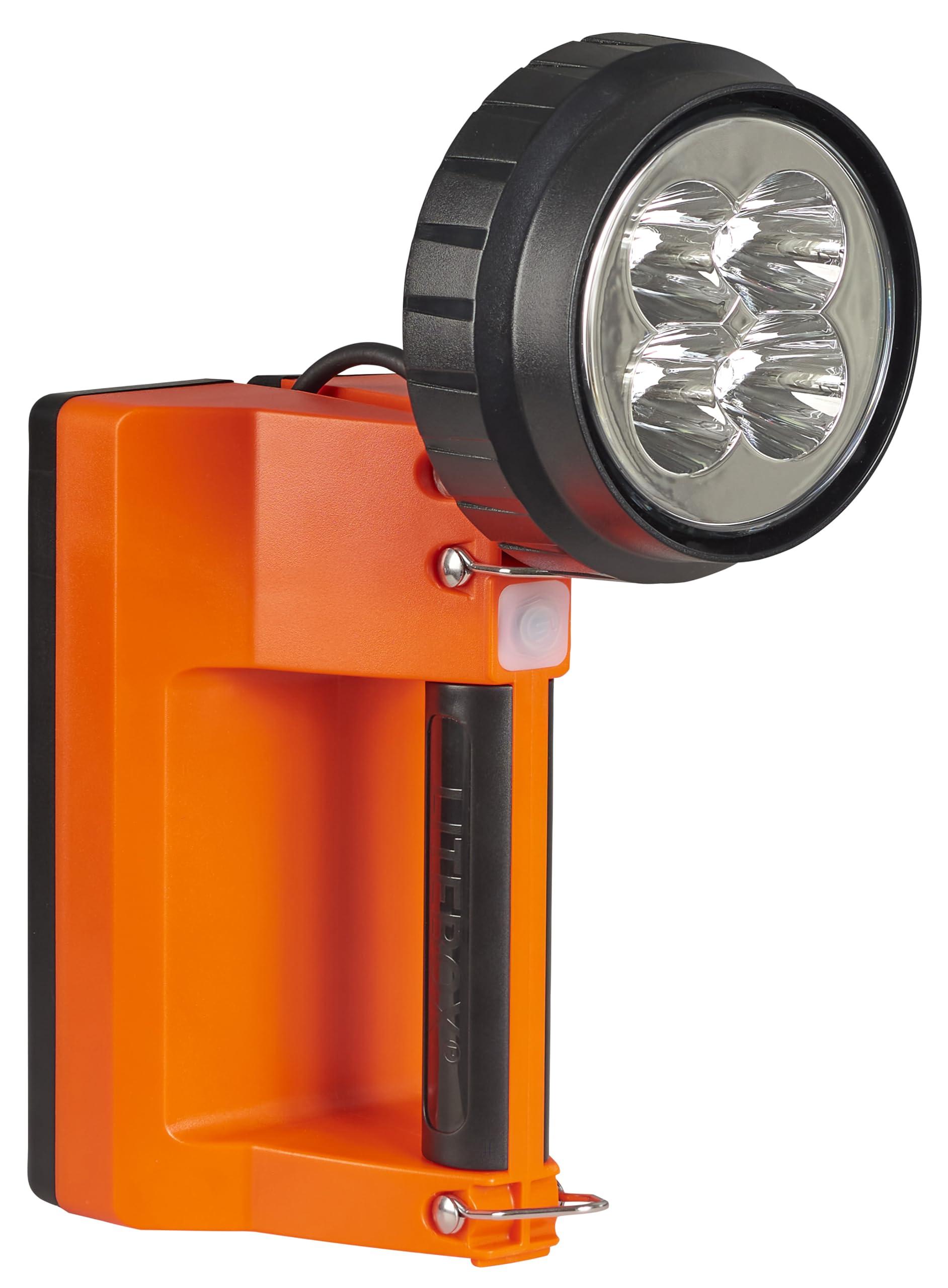 Streamlight 45856 E-Spot LiteBox 1500-Lumen Rechargeable Spotlight Lantern - 110,000 Candela Spot Beam, Heavy Duty Shoulder Strap, Orange (Charger Not Included) - Ideal for Camping, Hunting, Emergency Lighting & Outdoor Adventures