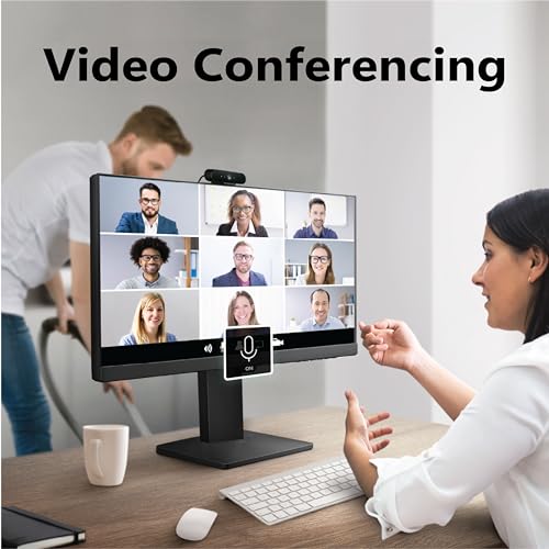 BenQ GW2485TC 24 Inch 1080p IPS Office Monitor with Eye Care Tech, Adaptive Brightness, Height & Tilt Adjustment - Built-in Speakers, Noise Cancelling Mic, Daisy Chain - DisplayPort, HDMI, USB-C - Perfect for Home Office, Coding, and Video Conferencing