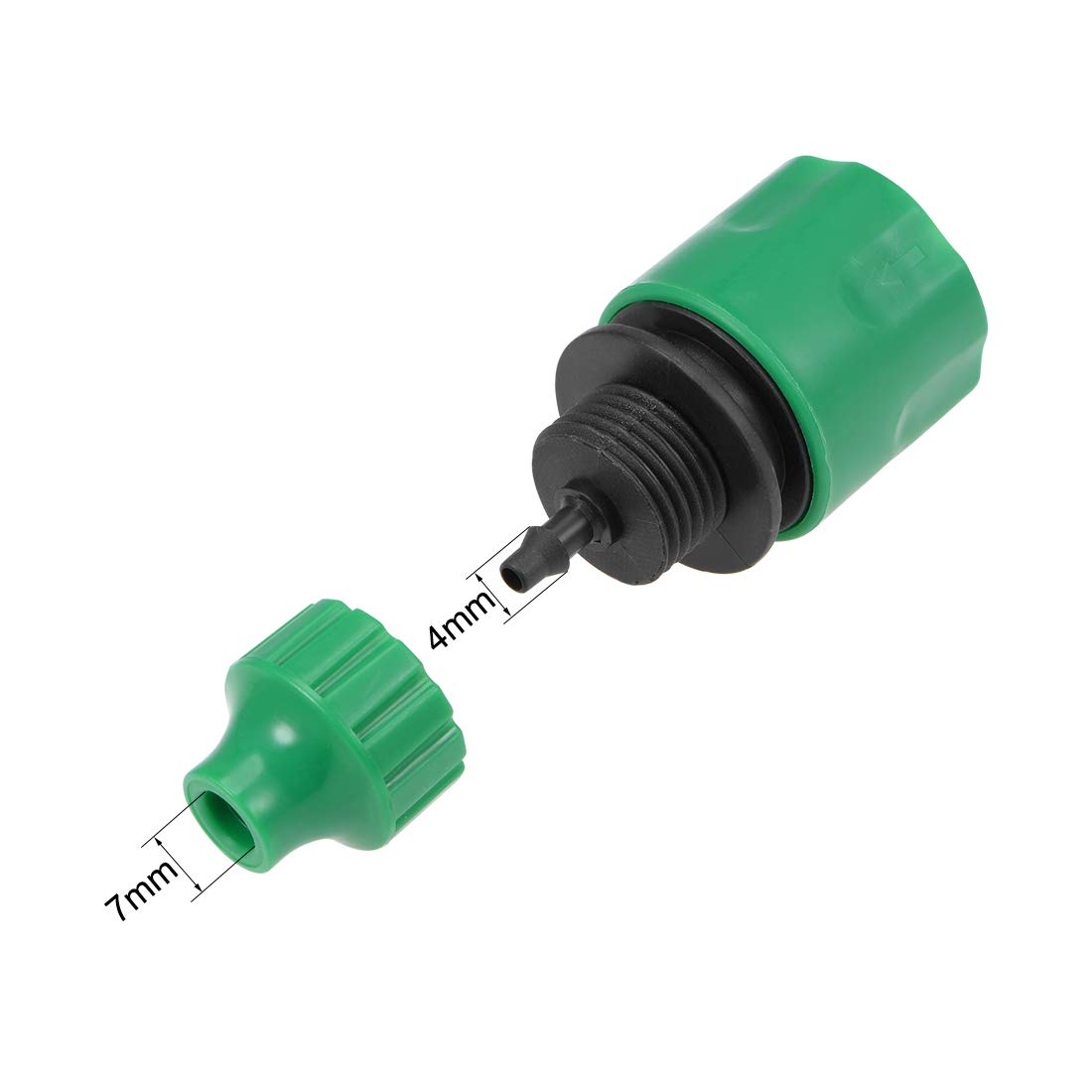 uxcell Quick Connector Hose Pipe Adapter Fitting - 4mm Inner Diameter for Garden Irrigation System (3pcs) - Perfect for Watering Plants, Lawn Sprinklers & Drip Irrigation