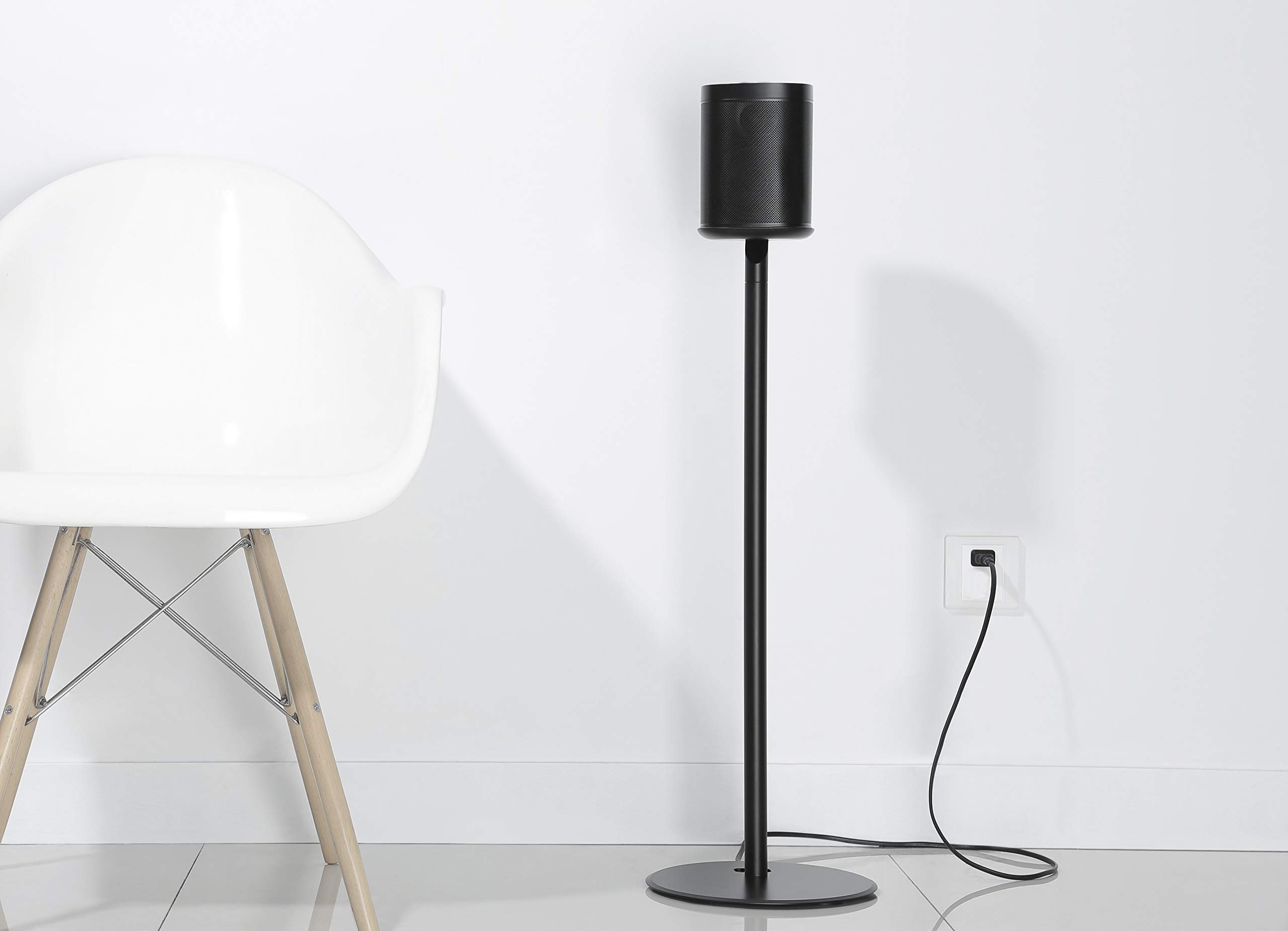ynVISION.DESIGN Adjustable Floor Stand for Sonos One, SL & Play:1 Speakers - 2 Pack Black (YN-ONE) - Perfect for Home Theater, Living Room & Office Audio Setup