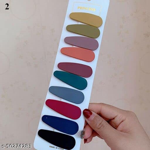 10 Pcs Cute Frosted Hair Clips for Girls - Multi Design Side Hair Pins (Triangle) - Perfect for School, Parties, and Everyday Styling