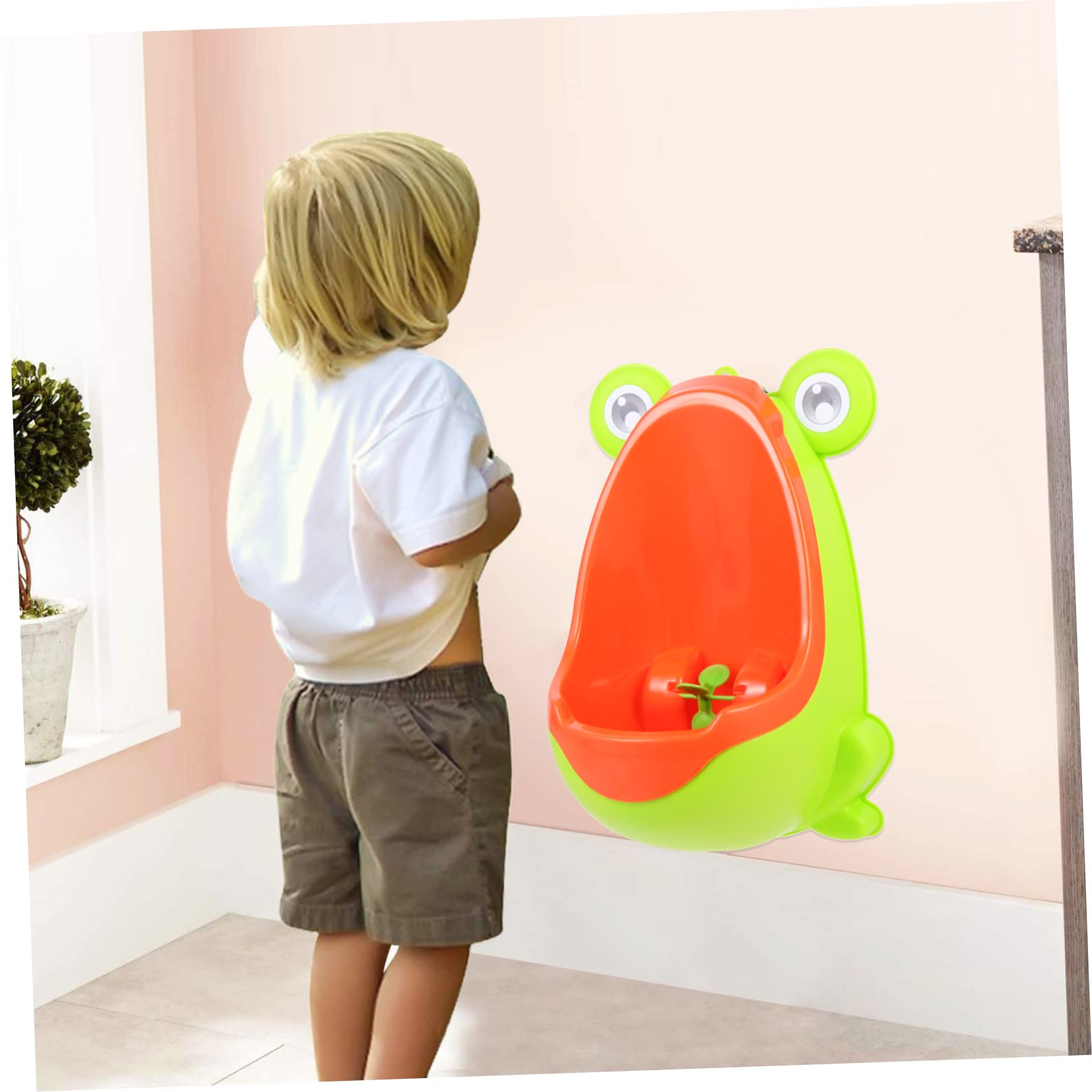 **Andreslad Boys & Girls Potty Training Urinal - Frog Design, Anti-Slip Base, Fun Rotating Windmill - Toddler Toilet for Easy Bathroom Training (Ideal for Home & Travel Use)**