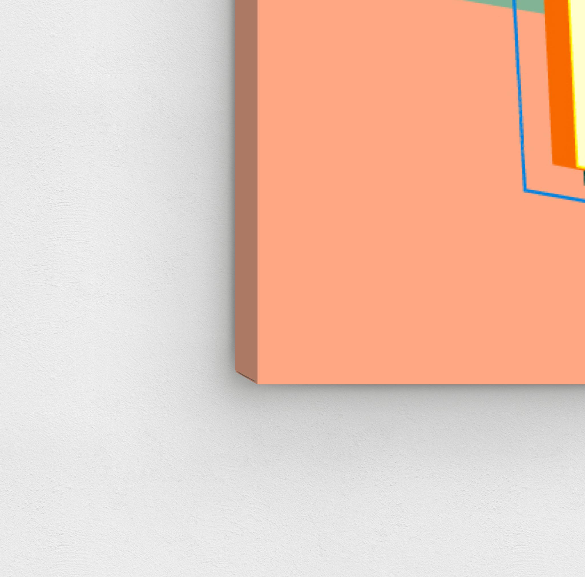 Oliver Gal Artist Co. 'Toy Man 2' Modern Abstract Wall Art Canvas Print - 24x24 Inches Yellow & Green Home Decor - Perfect for Living Room, Bedroom or Office Decor