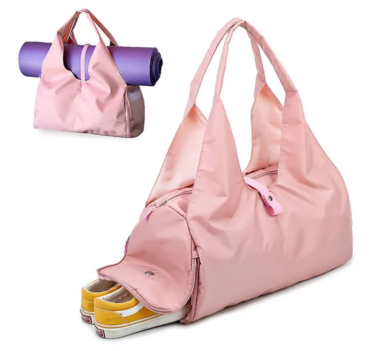 Premium Nylon Yoga Mat Bag for Women & Men - Durable Gym Fitness Bag with Shoulder Strap for Yoga, Workout, Travel & Outdoor Sports - Perfect for Gym, Pilates, Running & Active Lifestyle