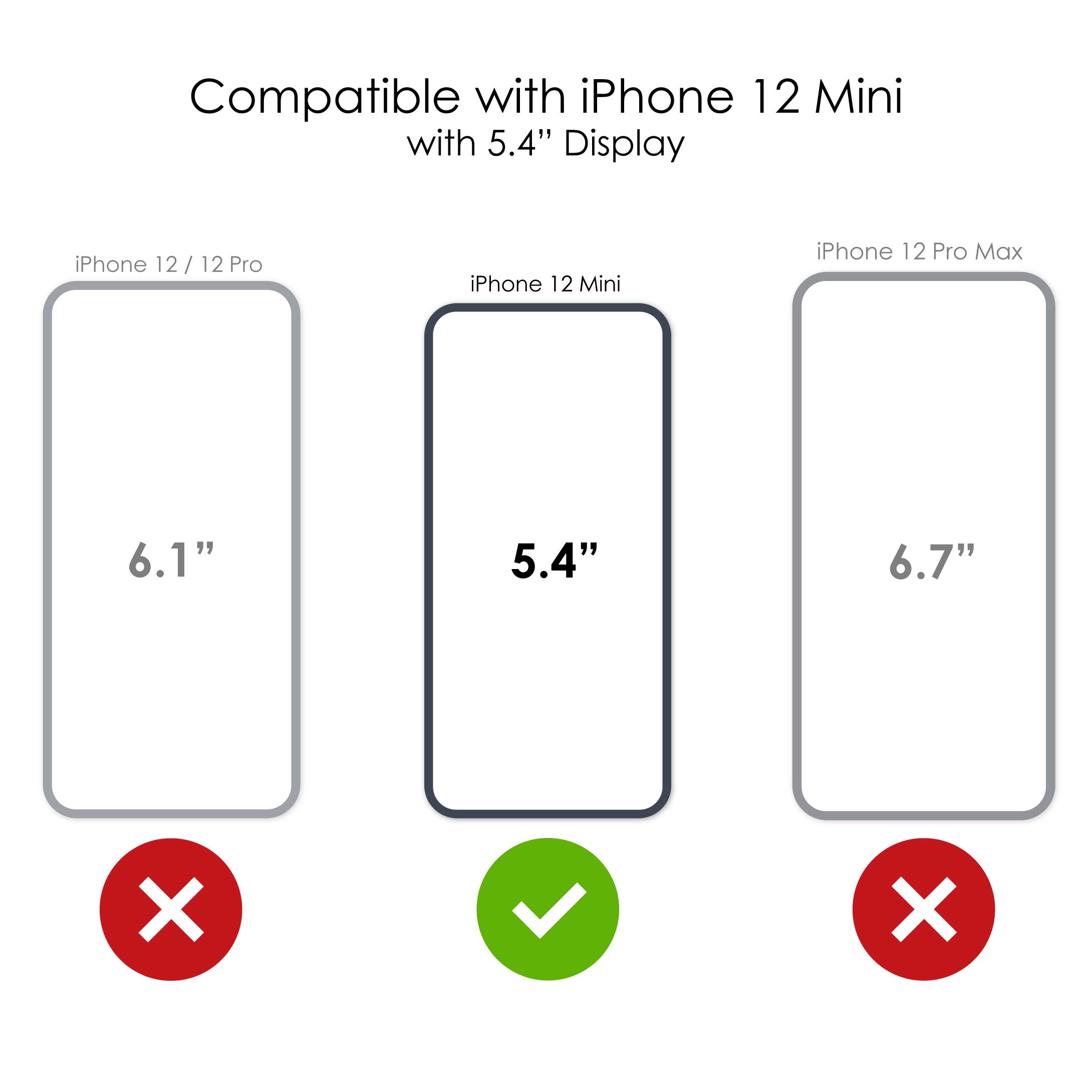 Shockproof iPhone 12 Mini Case with Screen Protector for Outdoor Activities