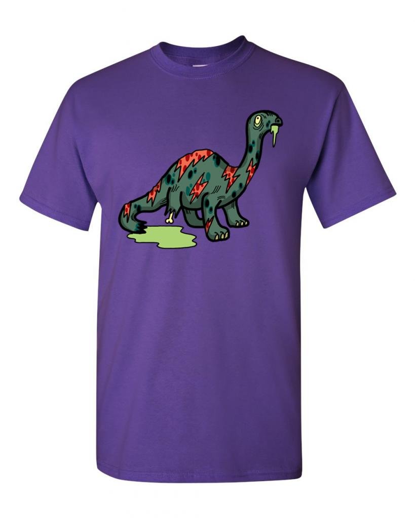 Zombie Brontosaurus Undead Dinosaur Graphic T-Shirt for Men & Women | Cool Horror Novelty Tee for Halloween, Cosplay & Dinosaur Lovers