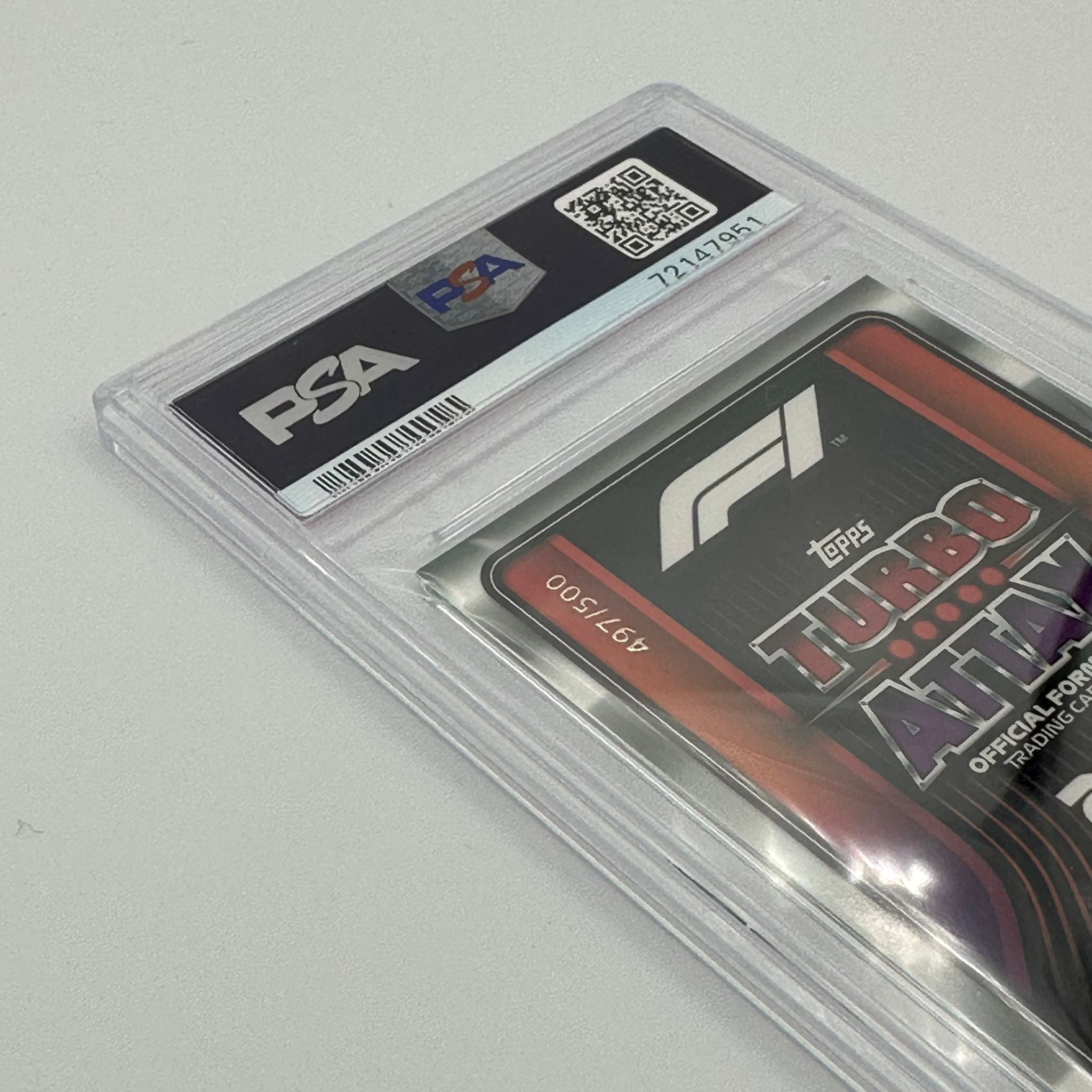 PSA 9 Graded Max Verstappen #132 497/500 Stat Attax Mirror Green Trading Card - Perfect for F1 Collectors, Sports Memorabilia Displays & Card Game Enthusiasts