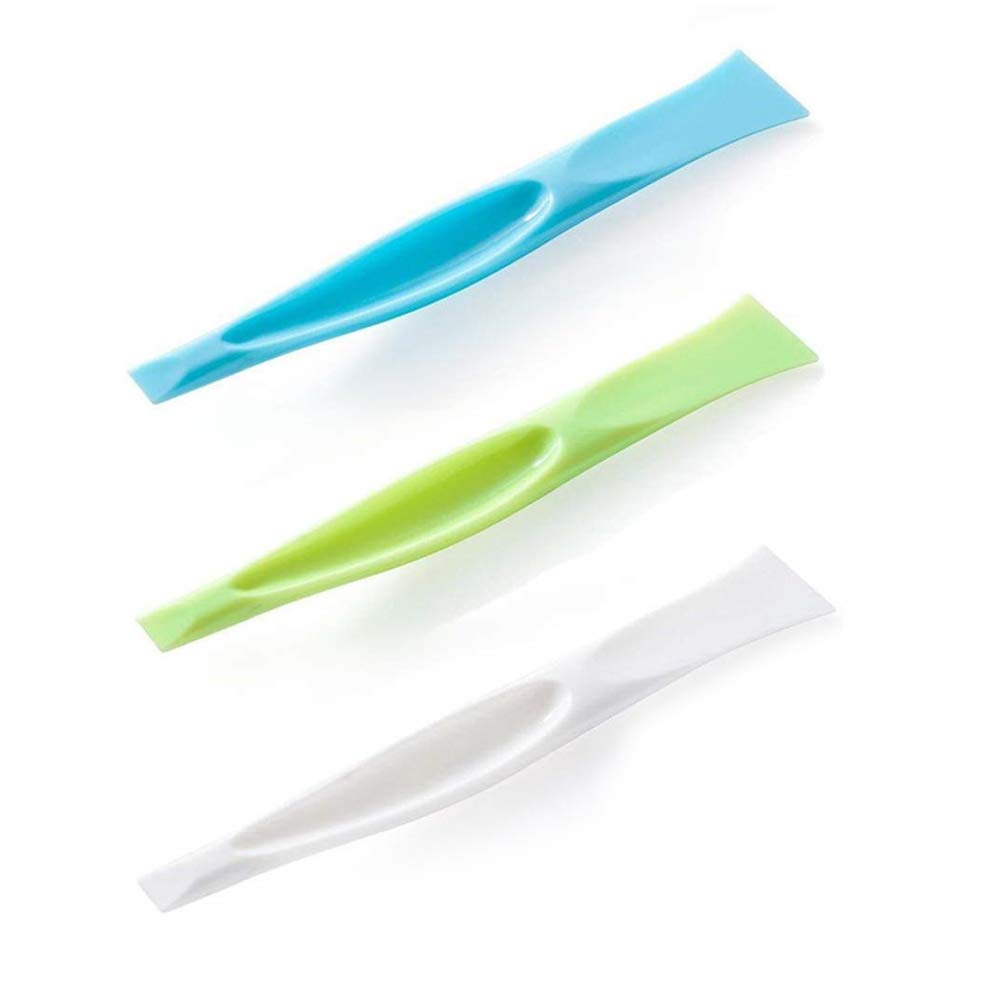 3-Pack Multipurpose Cleaning Scraper Tools - Non-Scratch Hard Plastic Scraper for Kitchen, Sticker & Gum Removal - Perfect for Countertops, Windows, Tiles & Appliances Cleaning