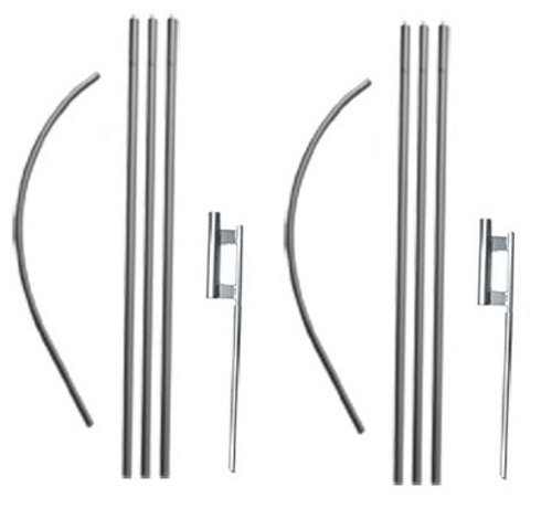 Patriotic Windless Swooper Feather Flag Kit - 2 Pack with Pole & Ground Spikes for Yard, Business, and Events | American Theme Outdoor Decoration