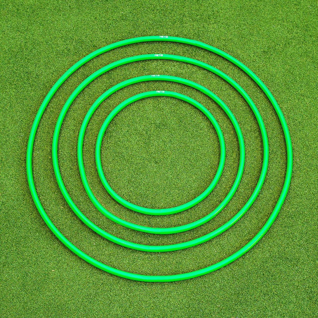 METIS Hula Hoops - Pack of 6 or 12 for Fitness, Exercise & Gymnastics | Kids & Adults Workout Equipment | Dog Agility Training Tool [4 Size Options] - Perfect for Home Gym, Outdoor Activities & Pet Training