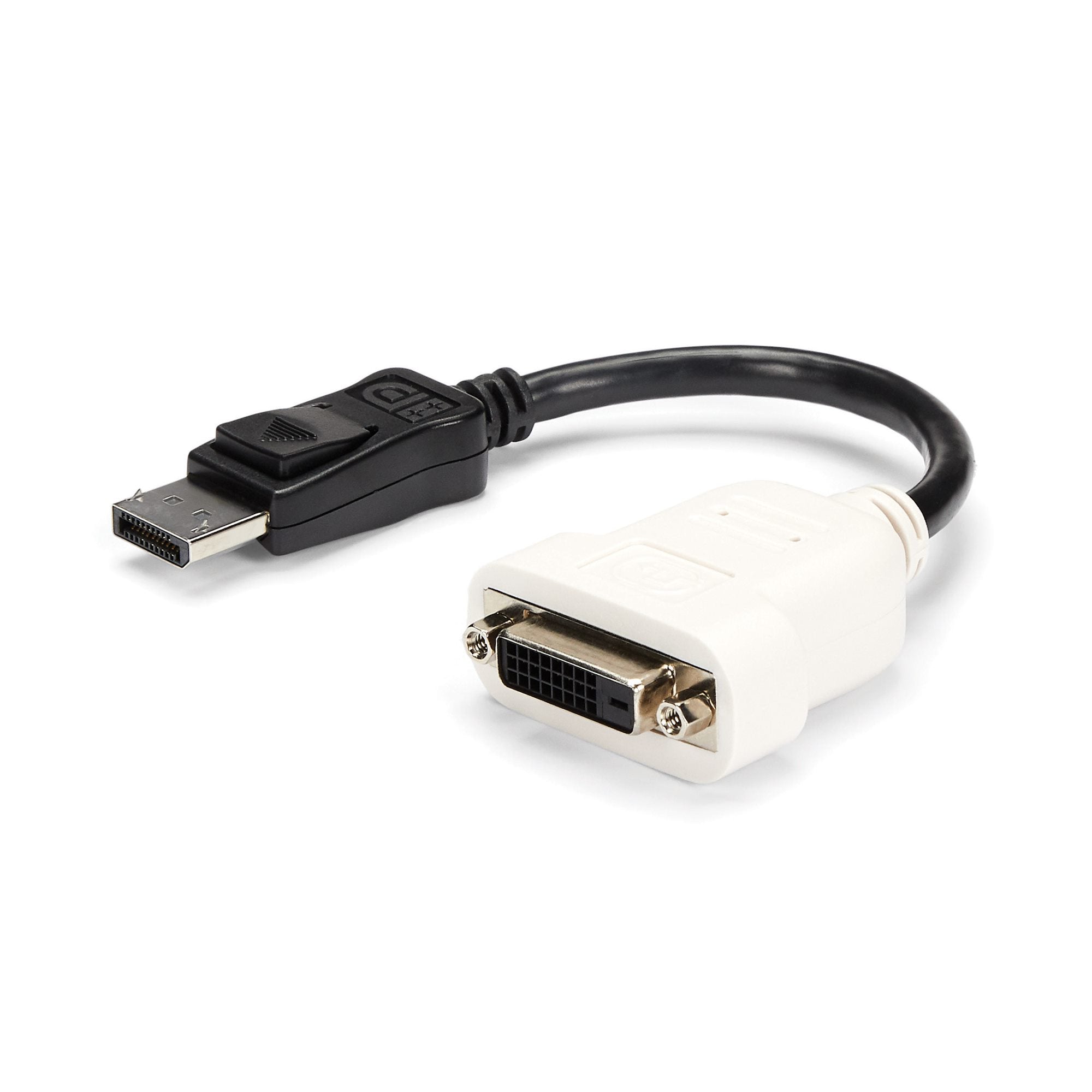 DisplayPort to DVI Adapter - DP 1.2 HBR2, 1920x1200/1080p@60Hz, Latching Connector - Convert DisplayPort to DVI for Monitors, Projectors & Workstations - Plug & Play for Windows, Mac, Linux