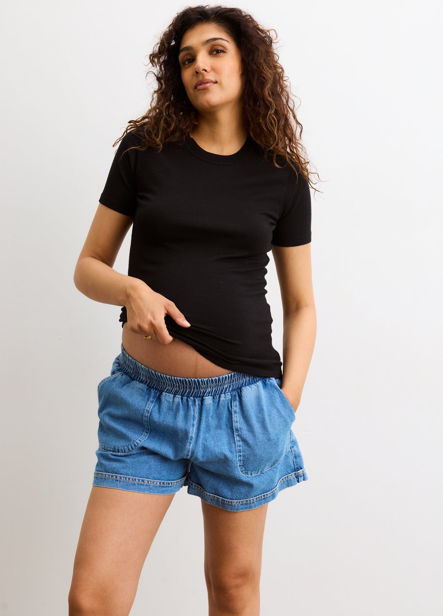 Eliza Softsculpt Sweater Tee - Women's Cozy Knit Top for Casual Wear & Layering | Perfect for Fall & Winter Outfits