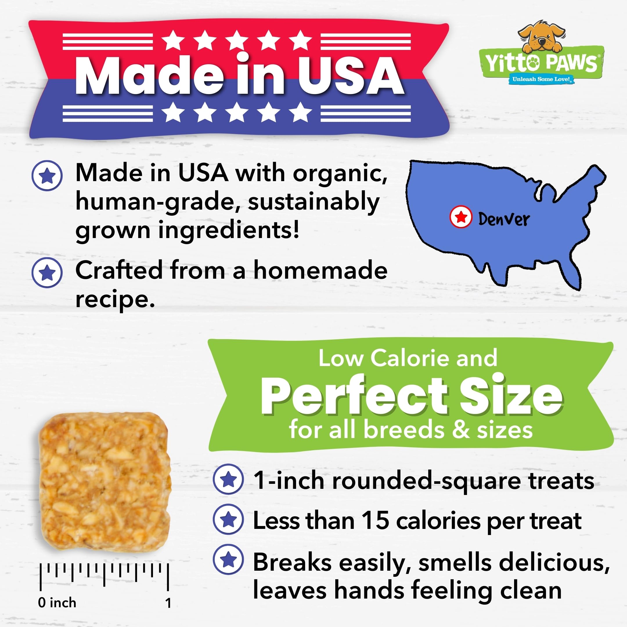 Organic Crunchy Peanut Butter Dog Treats with Peach & Oats - All Natural, Vegan, Low Calorie Training Biscuits for Dogs - USA Made, Human-Grade, No Sugar Added - Perfect for Training, Rewards & Healthy Snacking