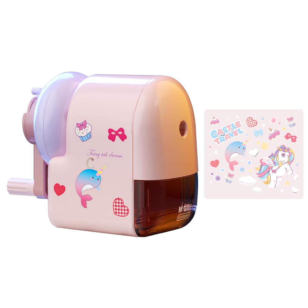 M&G Pencil Sharpener for Colored & Sketch Pencils - Kids, Artists, School & Home Use (Pink)