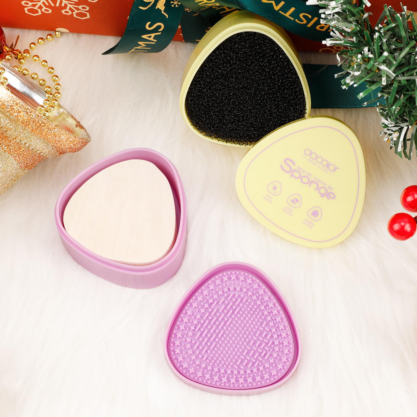 Docolor Vegan Makeup Brush Cleaner Set with Coconut Oil - Perfect for Cleaning Sponges & Brushes at Home
