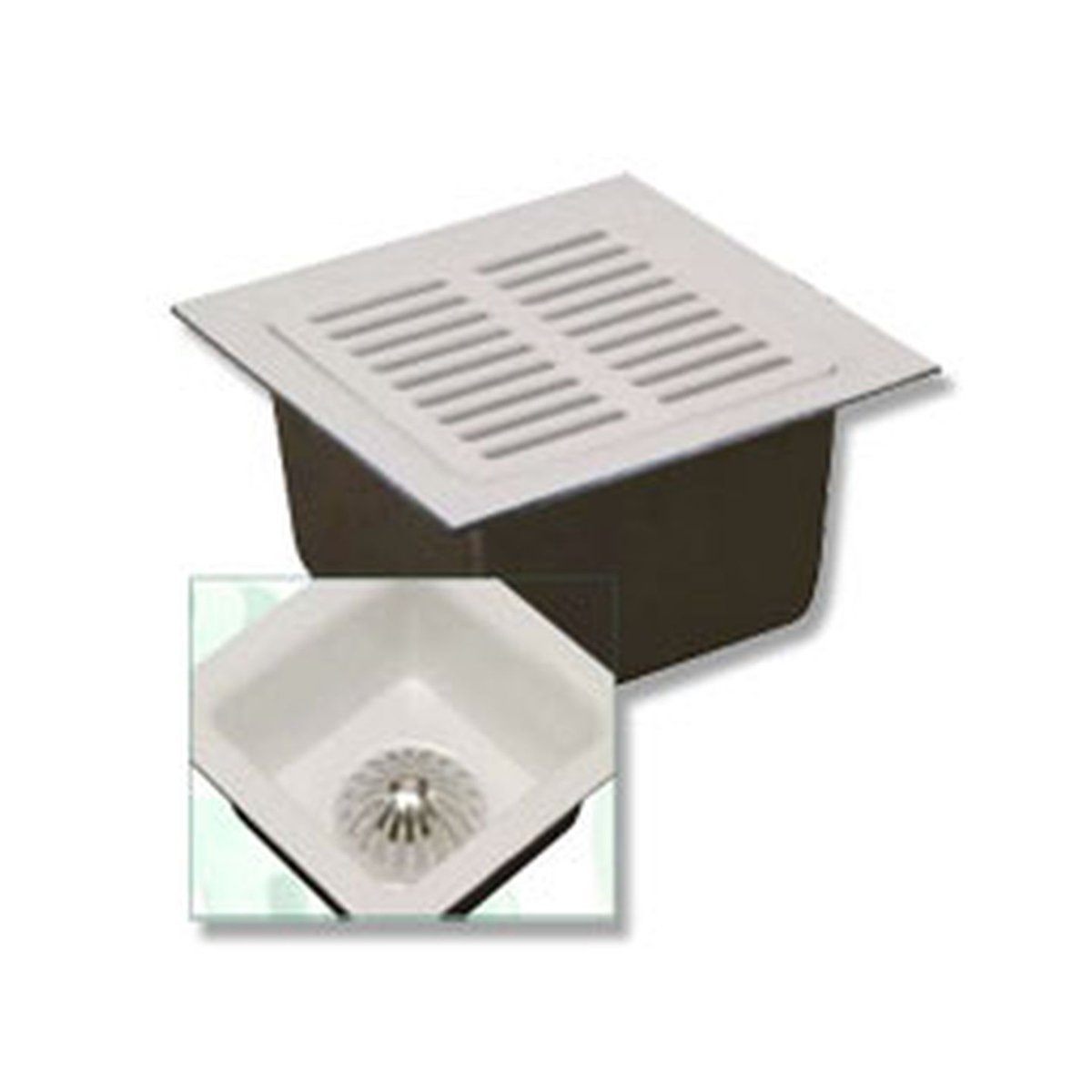 Style CIFS Porcelain Coated Aluminum Dome Strainer Floor Sink - Durable Commercial Kitchen & Restaurant Drain Cover for Easy Cleaning