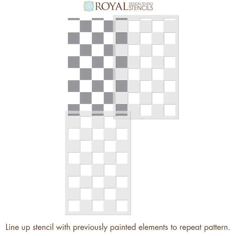 Check It Out Tile Stencil - Reusable DIY Ceramic & Mosaic Tile Painting Template for Home Decor, Bathroom & Kitchen Backsplash - Perfect for Crafting, Wall Art & Floor Design Projects