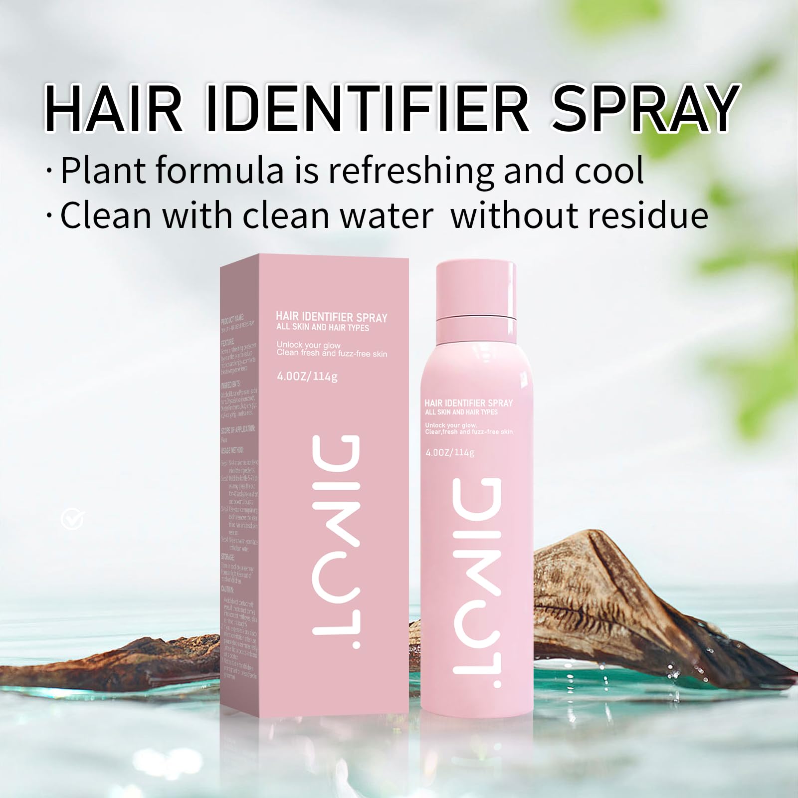 2PC Hair Identifier Spray for Face & Body Shaving - Dermaplane Spray for Men & Women, Skin Hair Identifying Spray with Razors - Perfect for Precise Shaving & Smooth Skin Care