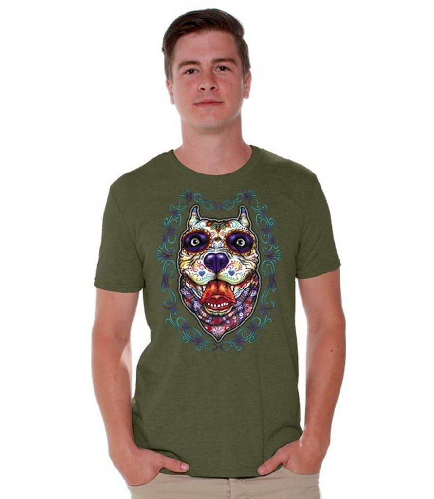 Pitbull Skull T-Shirt | Sugar Skull Design | Men's & Women's Graphic Tee | Cool Streetwear Style | Perfect for Concerts, Parties & Casual Wear