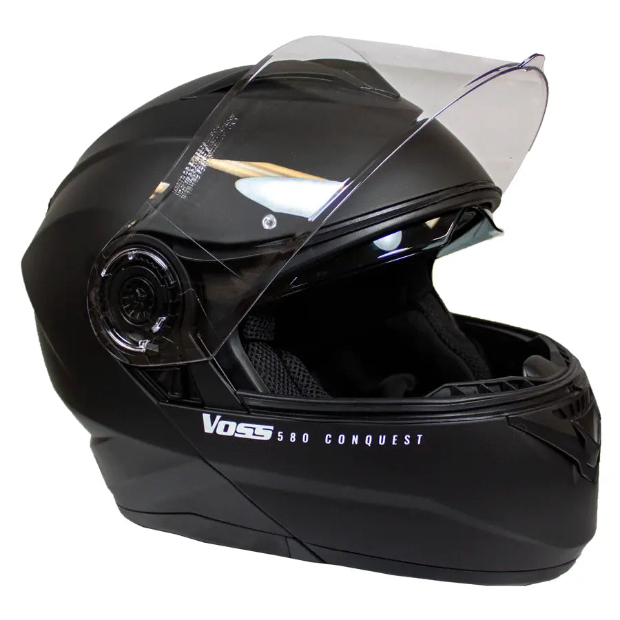 VOSS 580 Conquest Modular Motorcycle Helmet - DOT Approved, Lightweight & Comfortable for Touring, Cruising & Long Rides