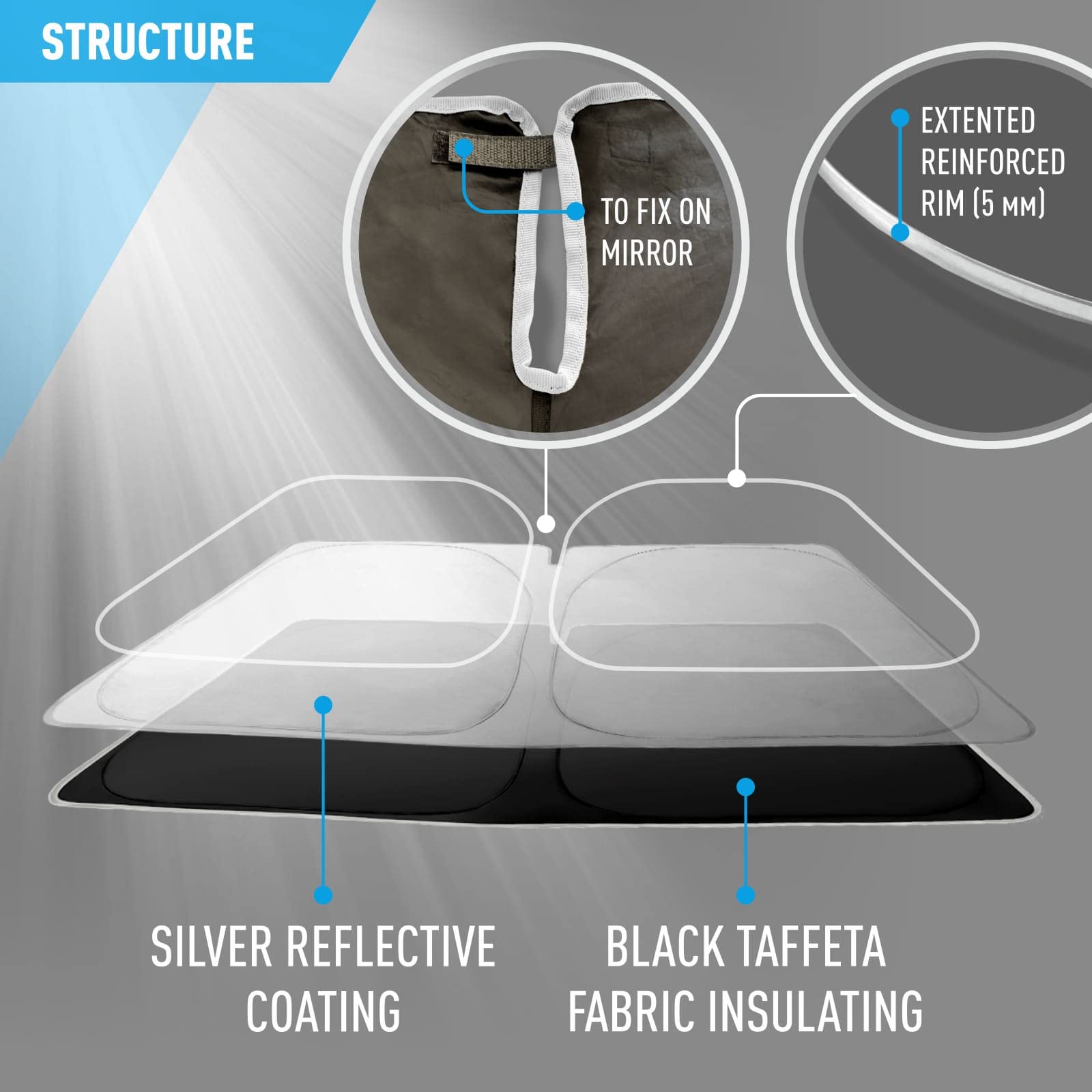 CLIM ART Custom-Fit Foldable Windshield Sun Shade for Honda Pilot 2016-2022 | UV Protection Car Sunshade | Heat Shield for Vehicle Windshield | Perfect for Summer Parking & Road Trips