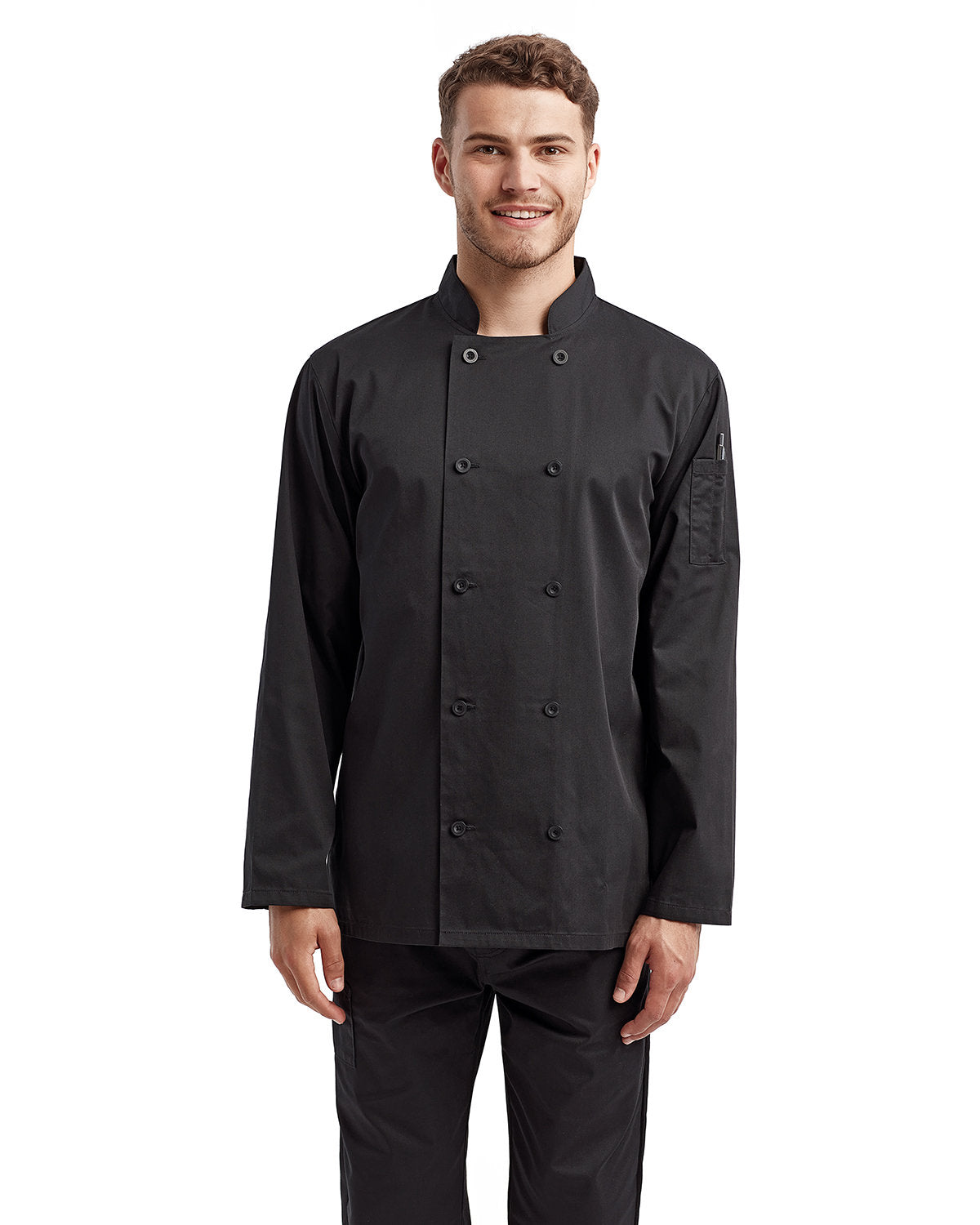 Reprime RP657 Unisex Long Sleeve Recycled Chef's Coat - Eco-Friendly Kitchen Apparel for Professional Chefs & Culinary Students | Perfect for Restaurants, Cooking Classes & Food Service